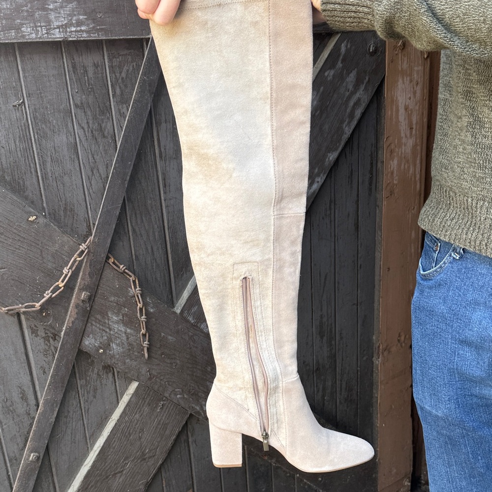 Splendid Light Beige Over-the-Knee Boots